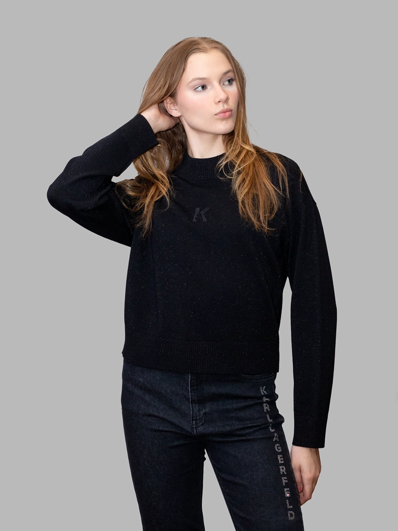 SWEATER BRILLANTE CON LOGO K - 3