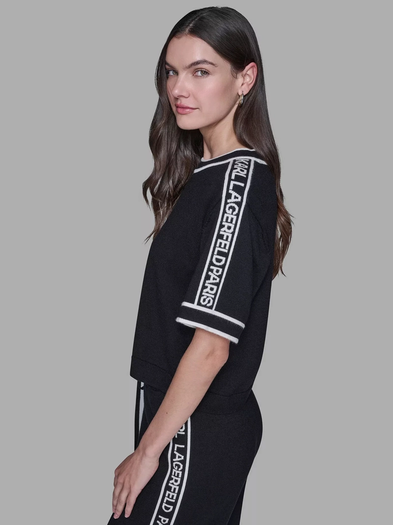 SWEATER DE CUELLO REDONDO CON CINTA DE LOGO - 5
