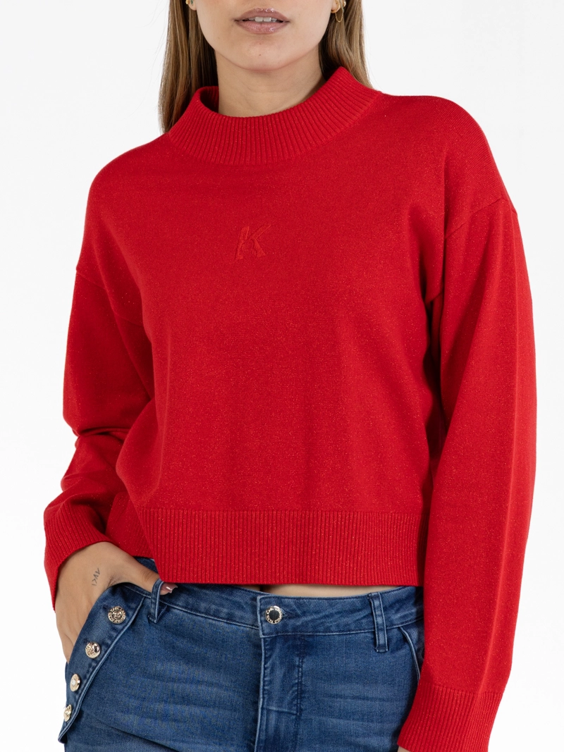 SWEATER BRILLANTE CON LOGO K - 5