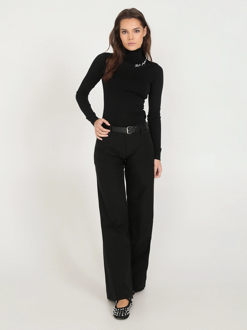 SWEATER DE CUELLO TORTUGA CON LOGO BORDADO - 2
