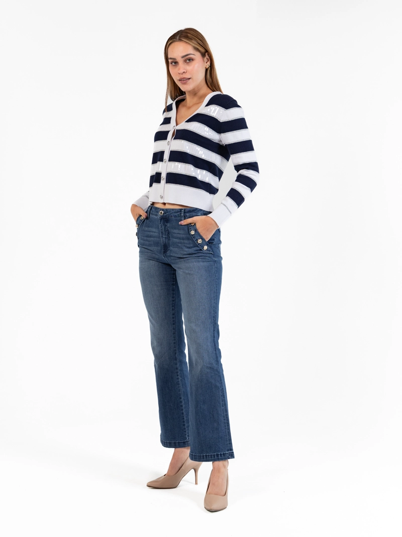SWEATER DE RAYAS CON LENTEJUELAS - 2
