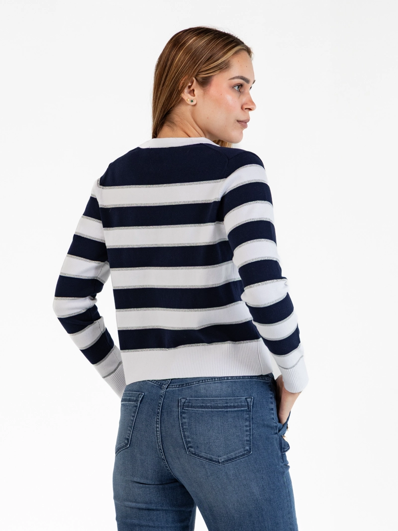 SWEATER DE RAYAS CON LENTEJUELAS - 4