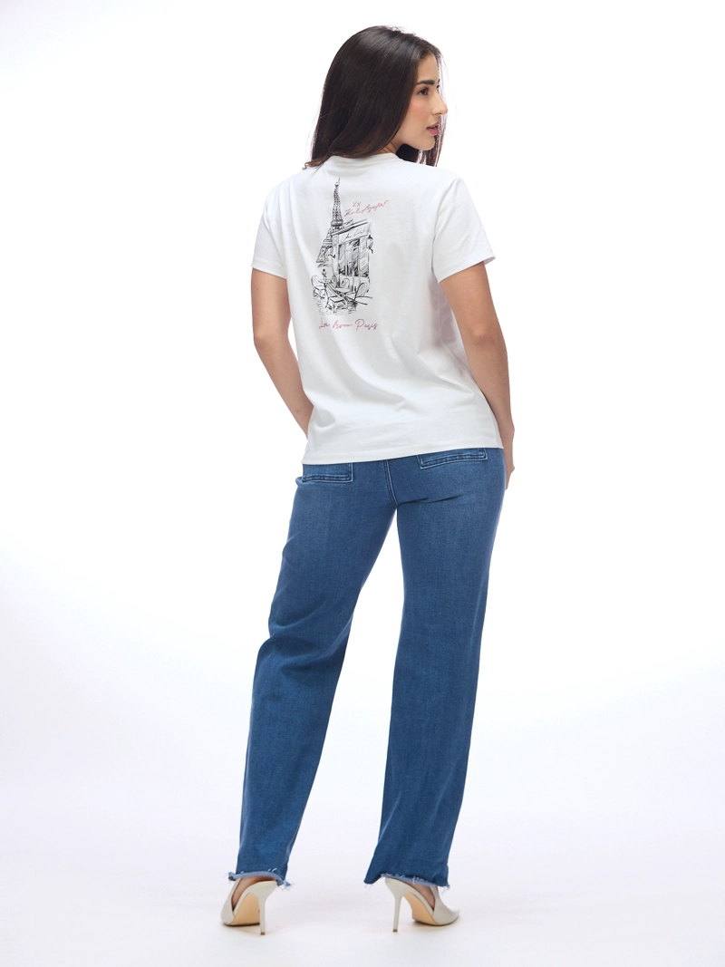 POLERA RELAXED DE ALGODON CON APLIQUE DE PEDRERIA - 3