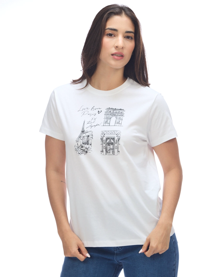 POLERA CON ESTAMPADO LOVE FROM PARIS - 1