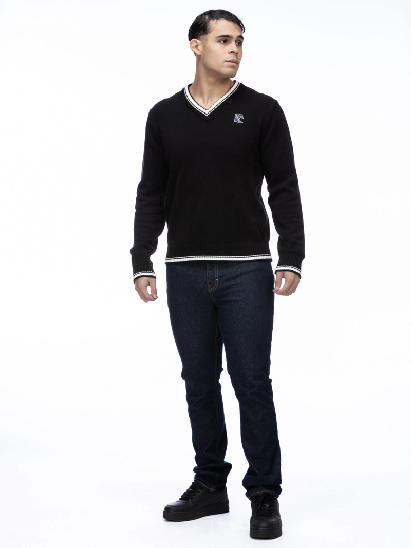 SWEATER CON CUELLO EN V - 2
