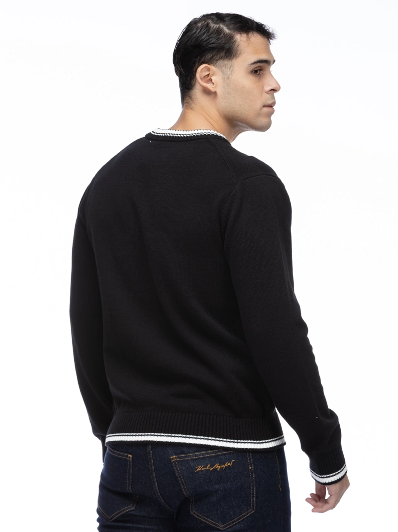 SWEATER CON CUELLO EN V - 4