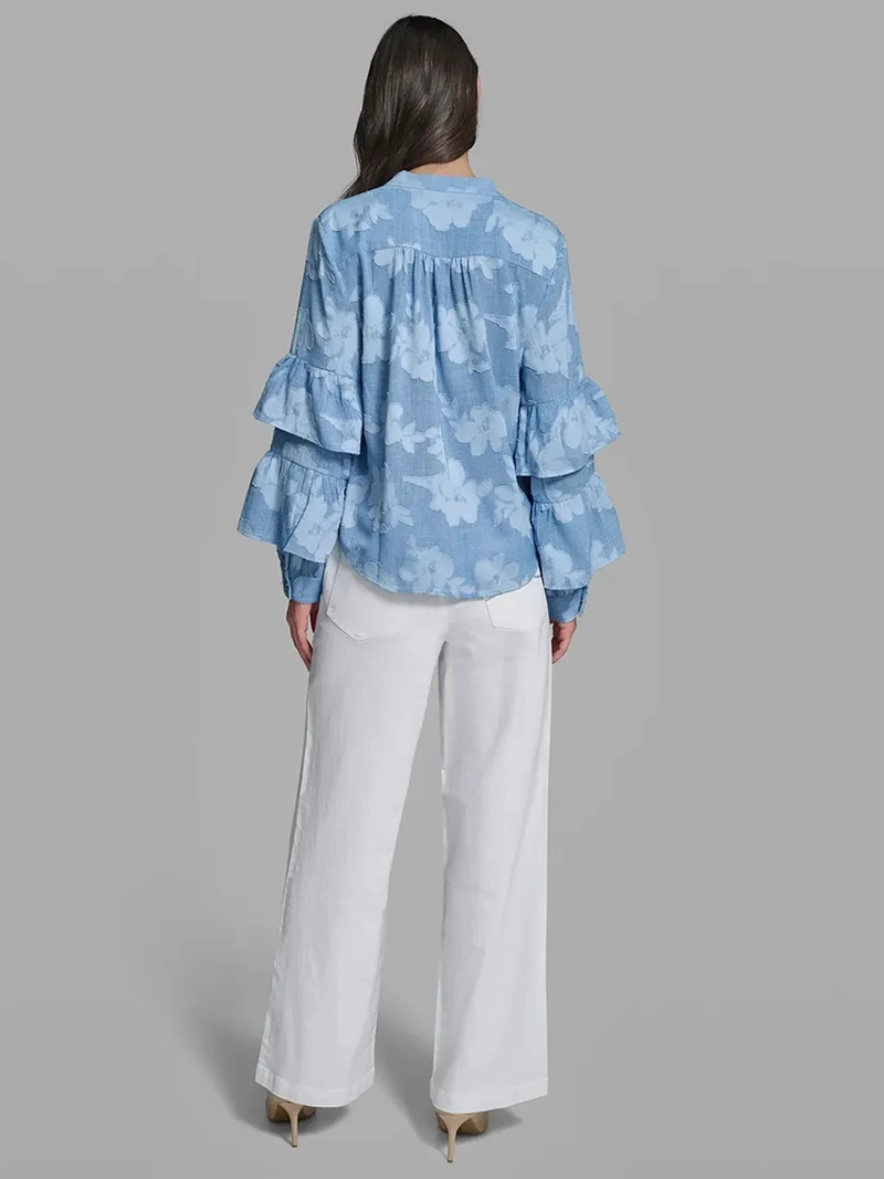 CAMISA DE MANGA LARGA CON VOLANTES - 3