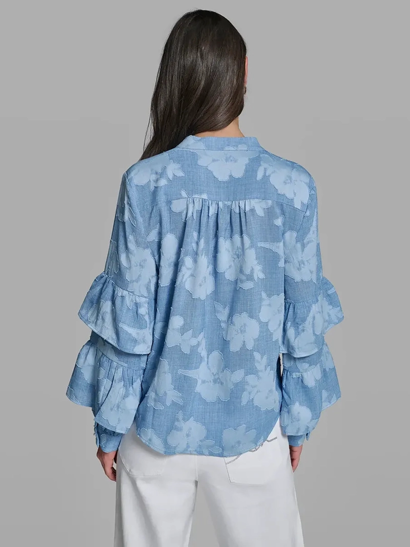 CAMISA DE MANGA LARGA CON VOLANTES - 5