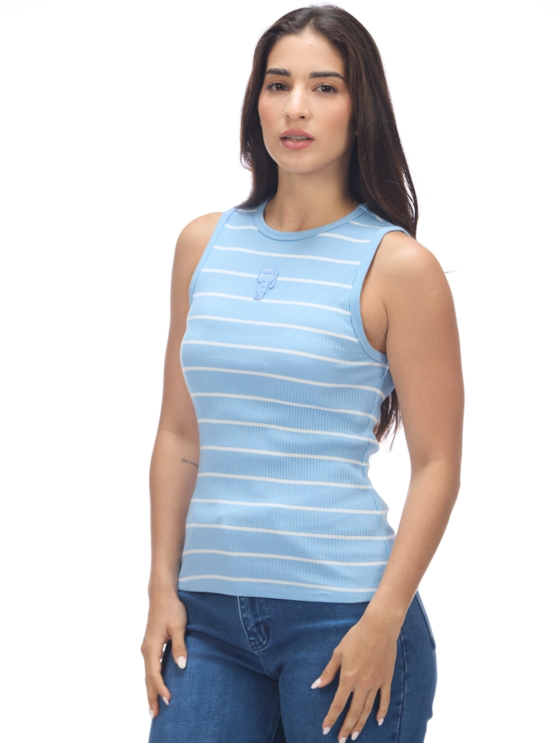 POLERA SIN MANGAS A RAYAS IKON - 1
