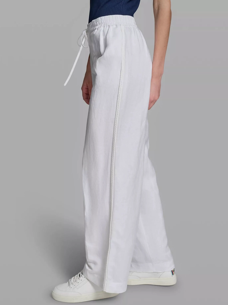 PANTALON DE LINO CON CORDON - 4