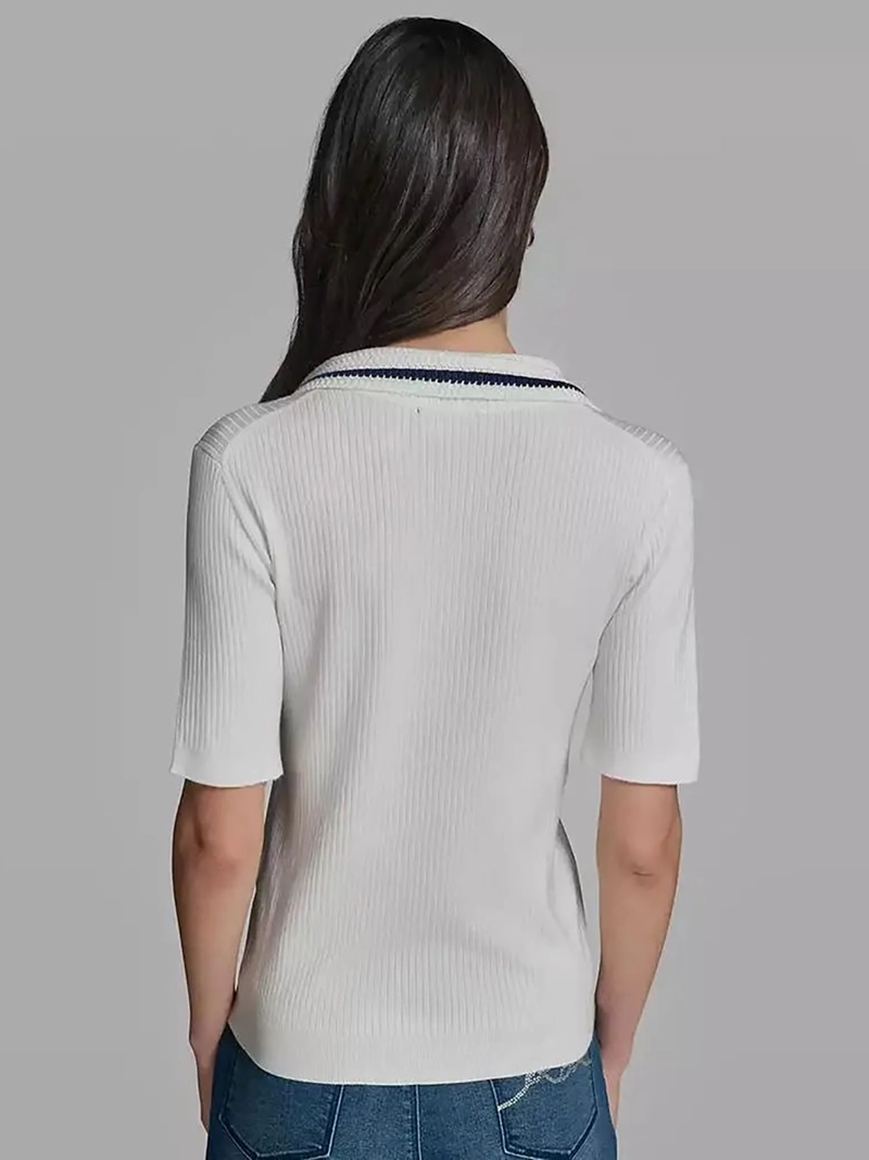 SWEATER MANGA CORTA CON CUELLO DE CROCHET - 5