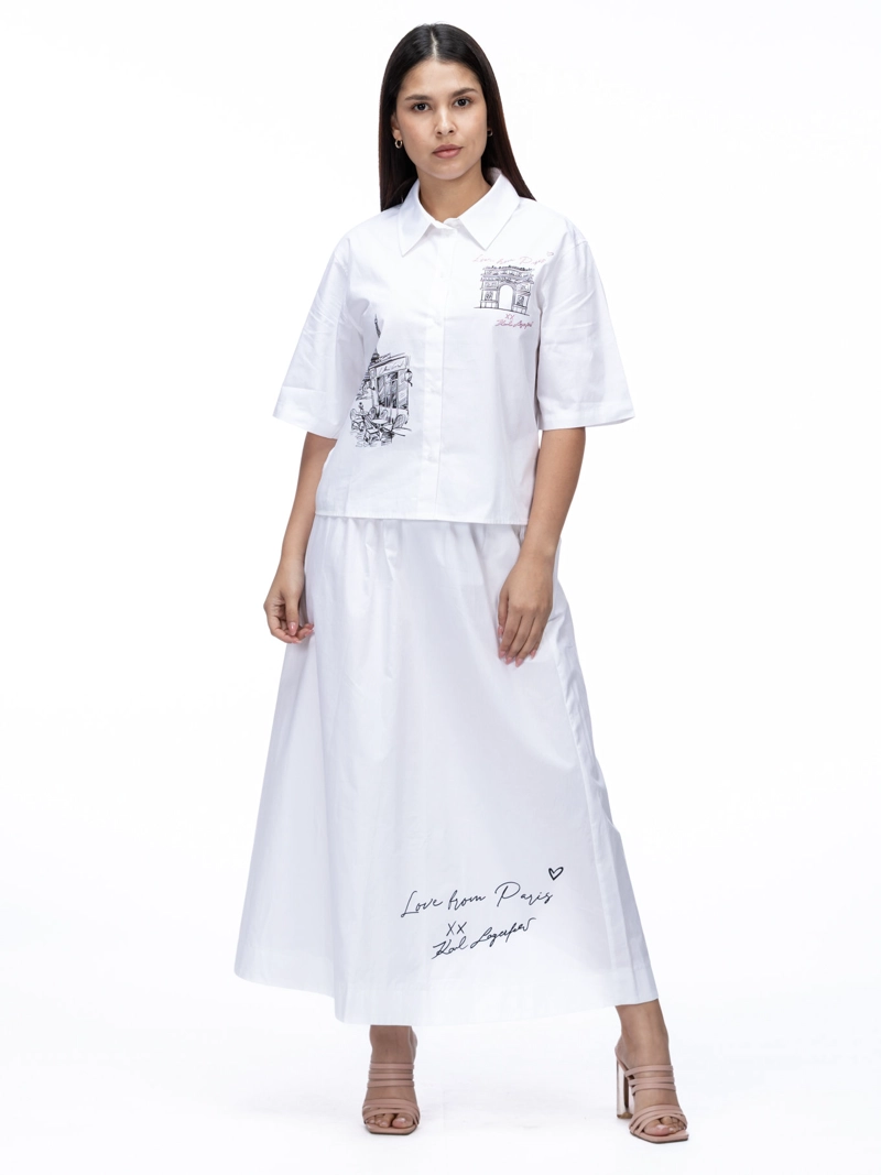 BLUSA DE POPELIN CON ESTAMPADO DE PARIS - 2