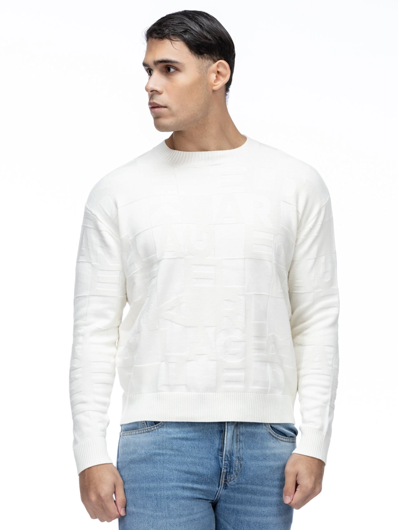 SWEATER EN JACQUARD DE LOGO K - 1