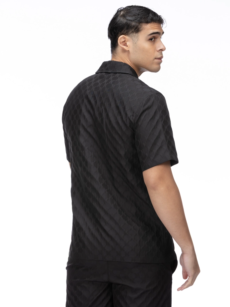 CAMISA DE MANGA CORTA EN JACQUARD - 4