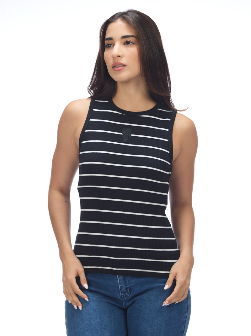 POLERA SIN MANGAS A RAYAS IKON - 1