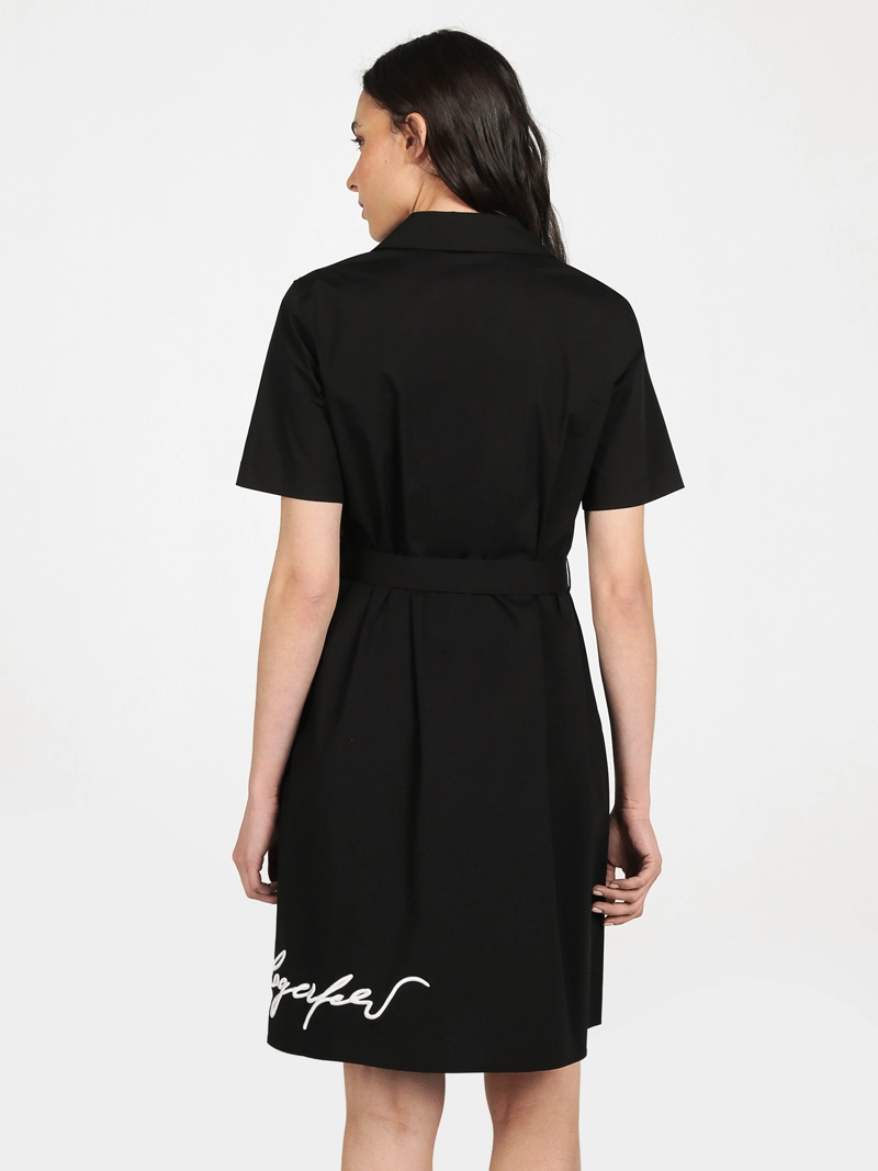 VESTIDO DE POPELINA CON FIRMA - 3