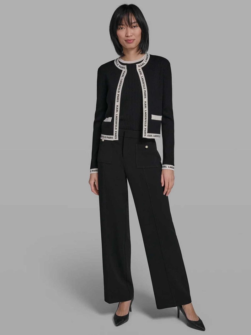 CARDIGAN ABIERTO CON DETALLES EN CONTRASTE - 2