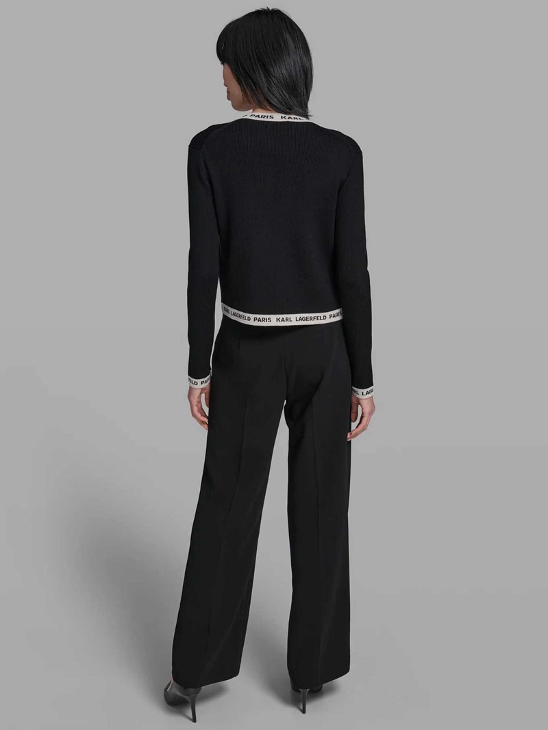CARDIGAN ABIERTO CON DETALLES EN CONTRASTE - 3