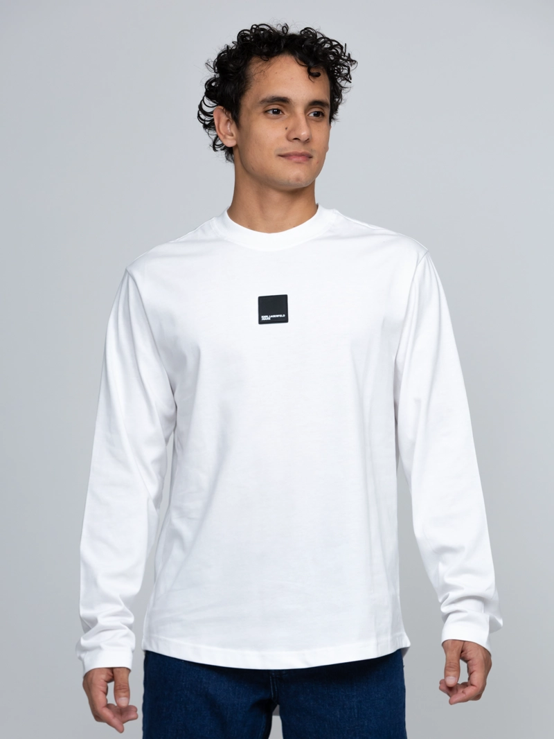 POLERA CURVED HEM DE MANGA LARGA - 1
