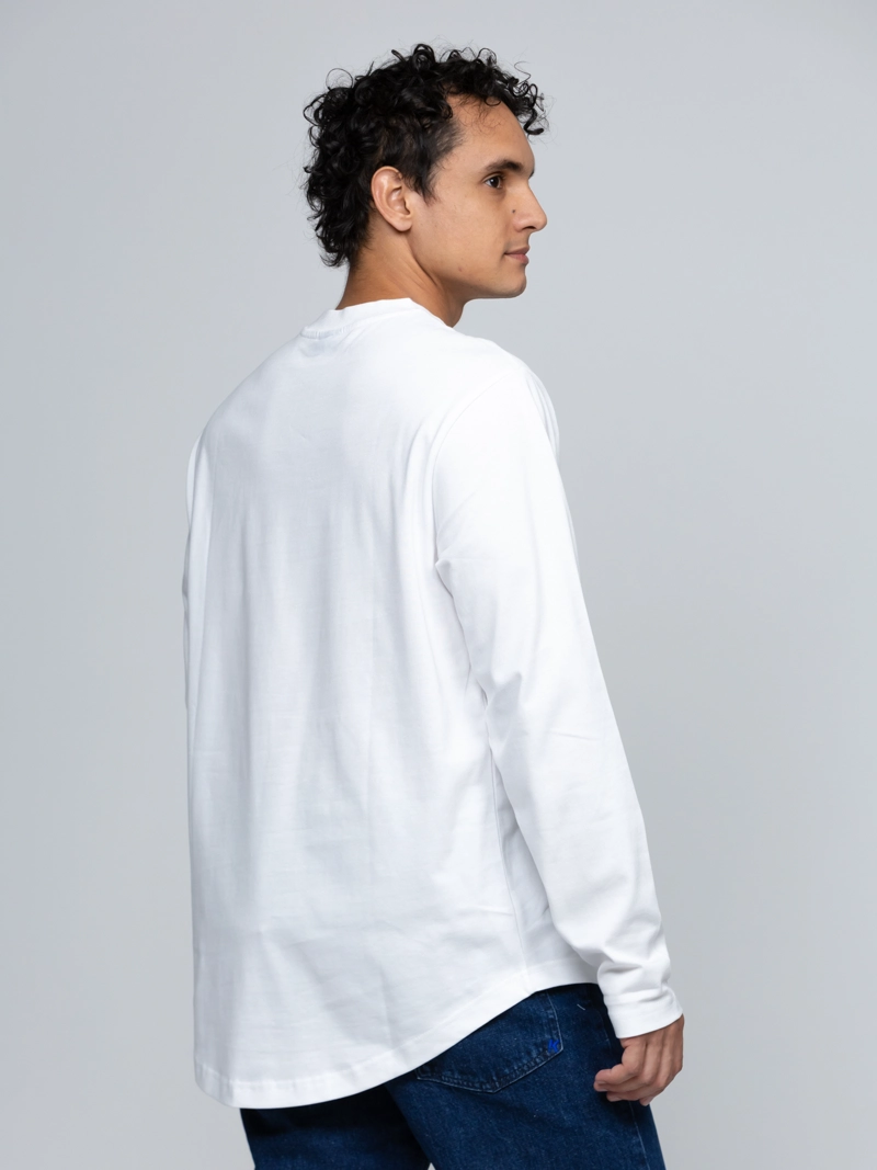 POLERA CURVED HEM DE MANGA LARGA - 4