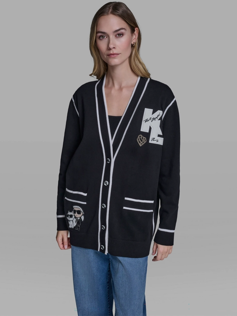 CARDIGAN CON BOTONES Y PARCHES - 1