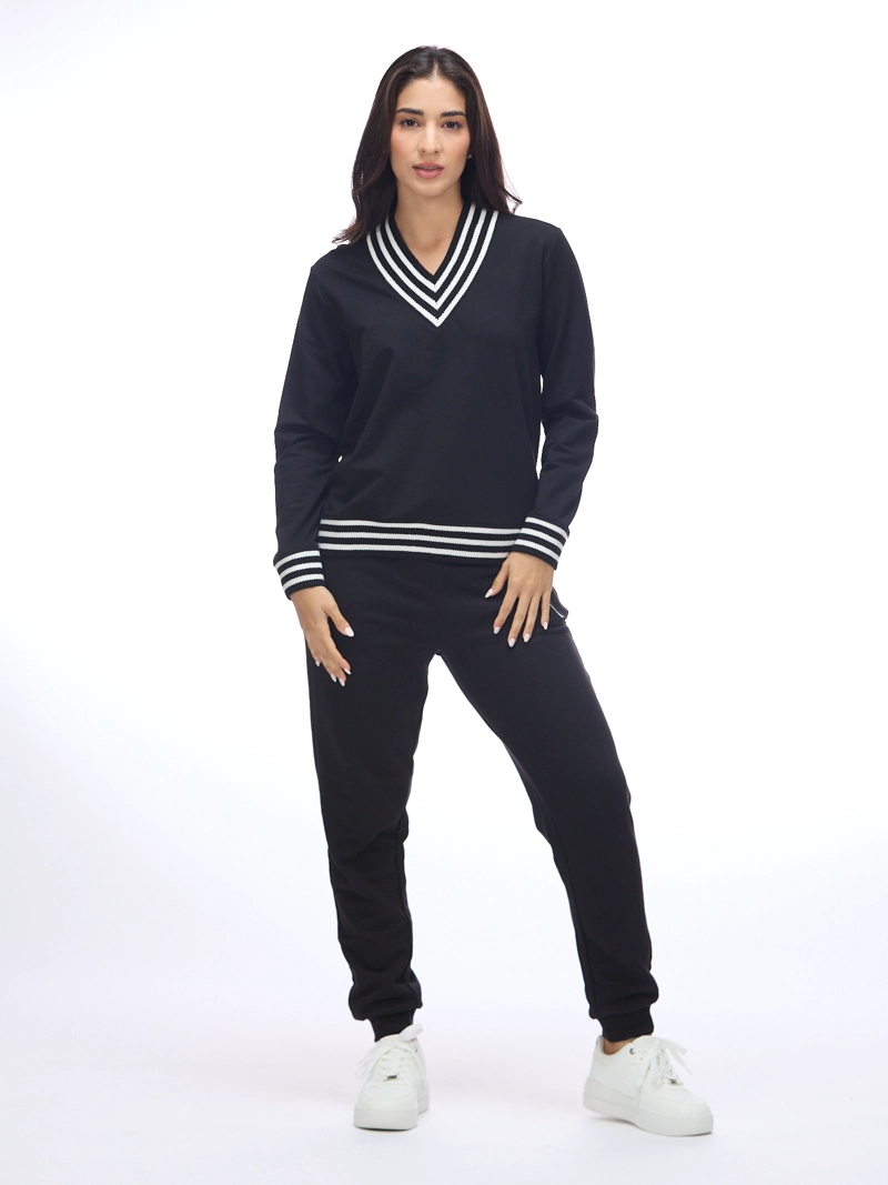 SWEATER CON CUELLO EN V PARCHE CHOUPETTE - 2