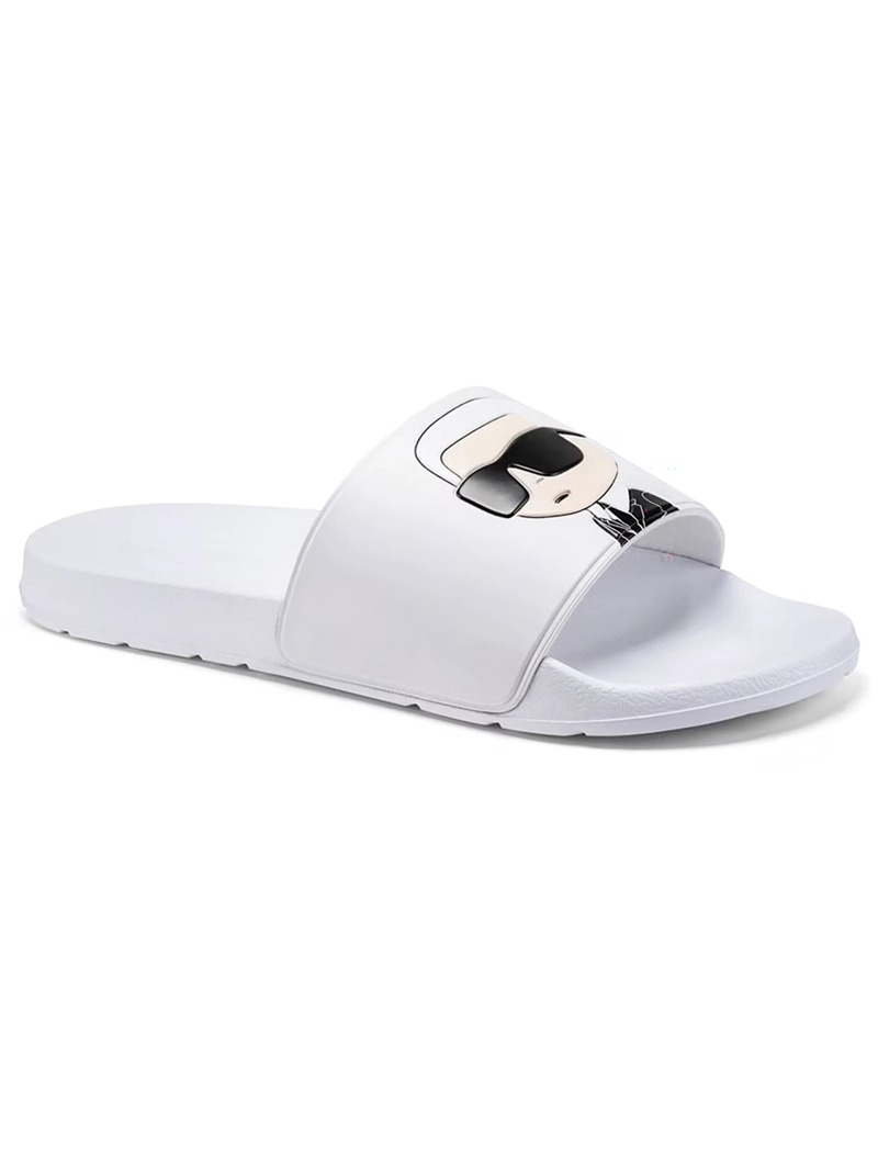 SANDALIAS SLIDE CON GRAFICO DE KARL - 1