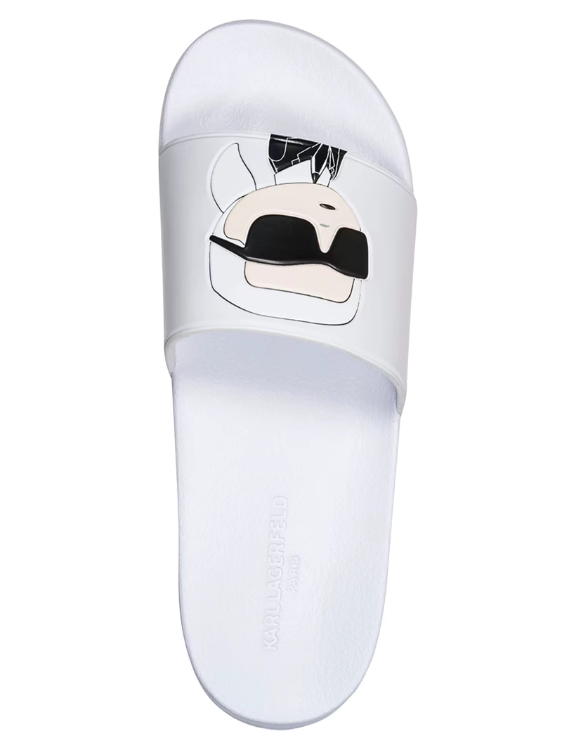 SANDALIAS SLIDE CON GRAFICO DE KARL - 4