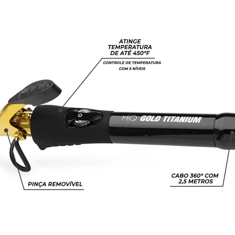 ONDULADOR 25 MM GOLD TITANIUM BIVOLT MQ - 4