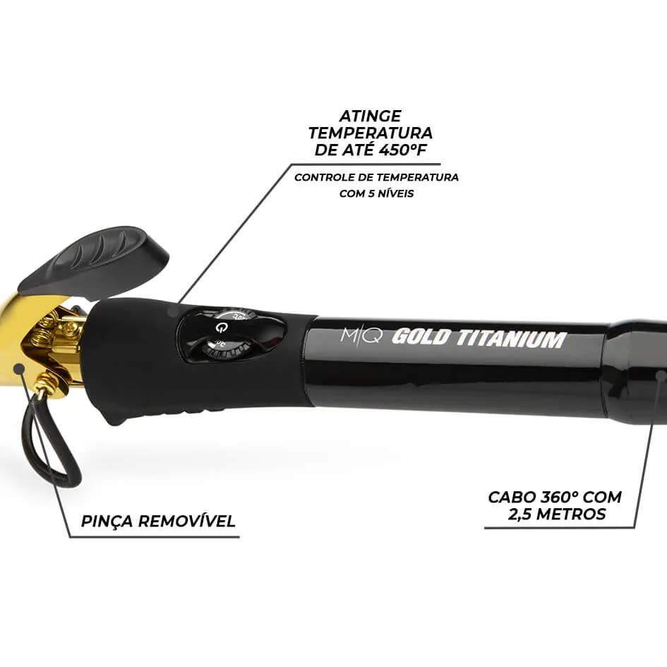 ONDULADOR 32 MM GOLD TITANIUM BIVOLT MQ - 4
