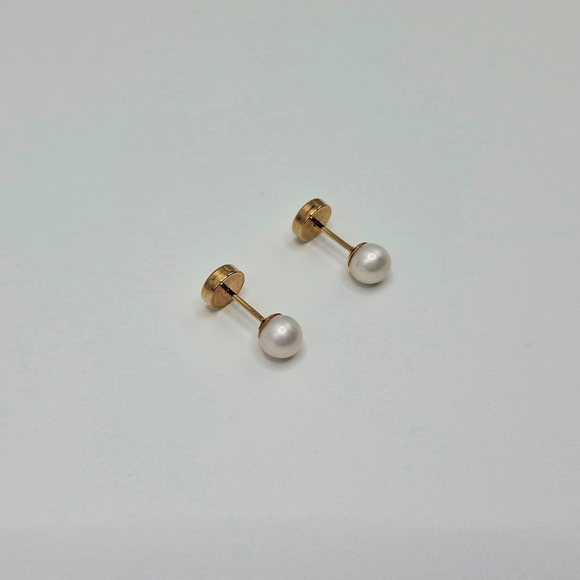 Aros abridores para bebé y niña de oro 18k y Perla cultivada. - 4