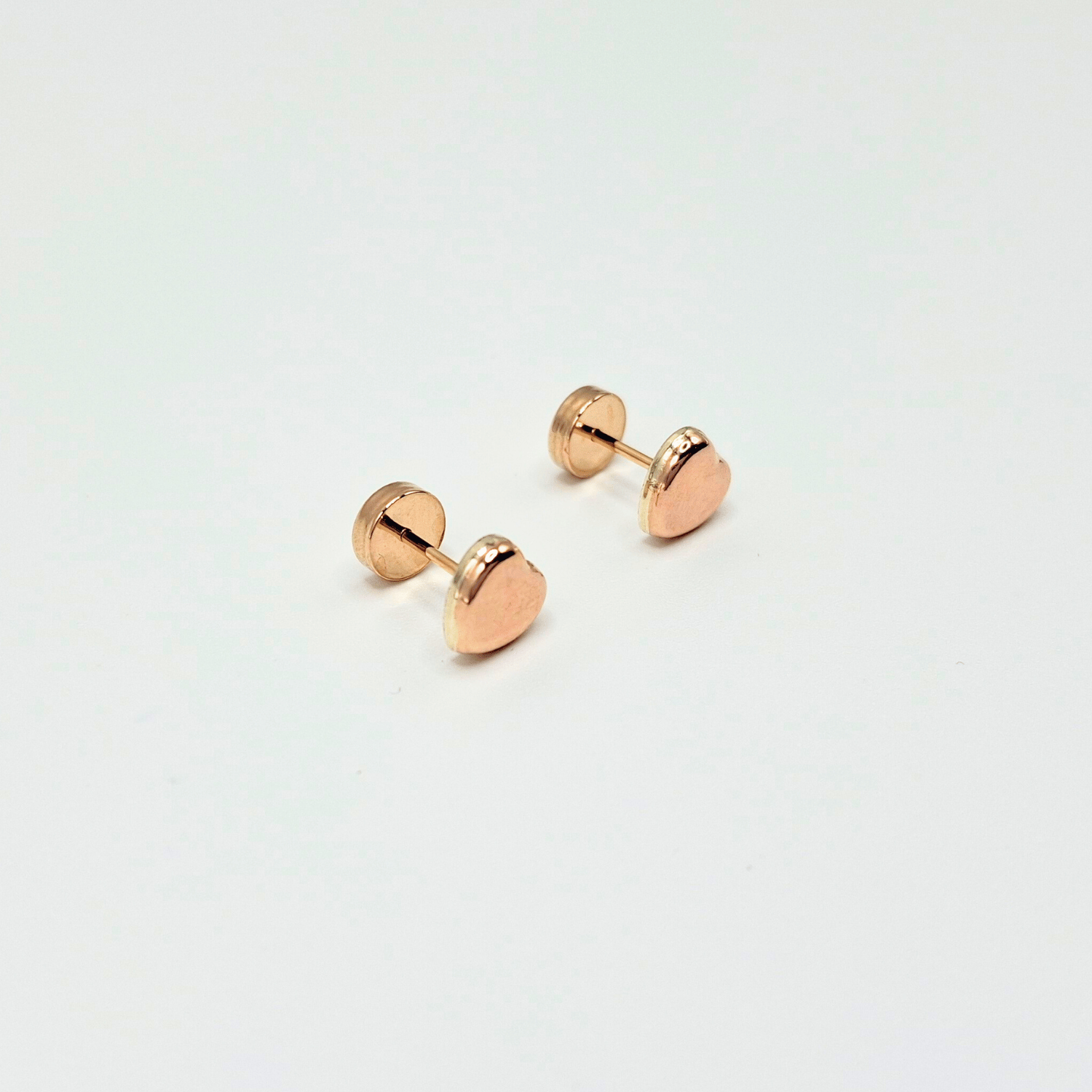 Aros abridores para bebé  y niña de oro laminado 20k  modelo corazón. - 4