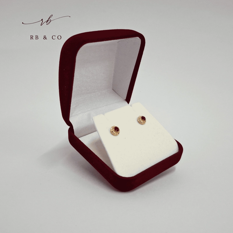 Aros abridores para bebé y niña de oro 14k modelo piedra de circón blanco - 2
