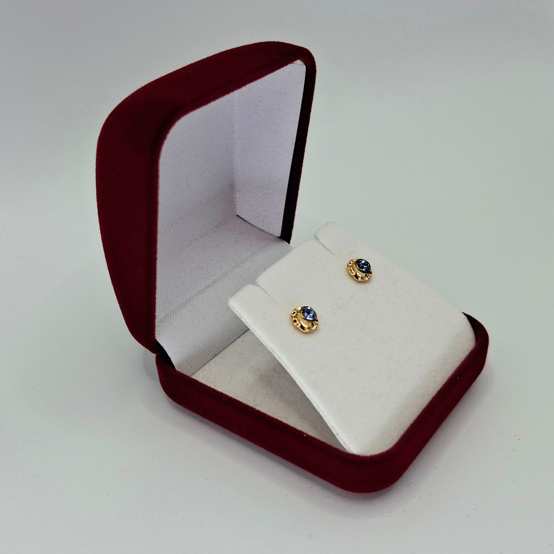 Aros abridores para bebé y niña de oro 14k modelo piedra de circón blanco - 6