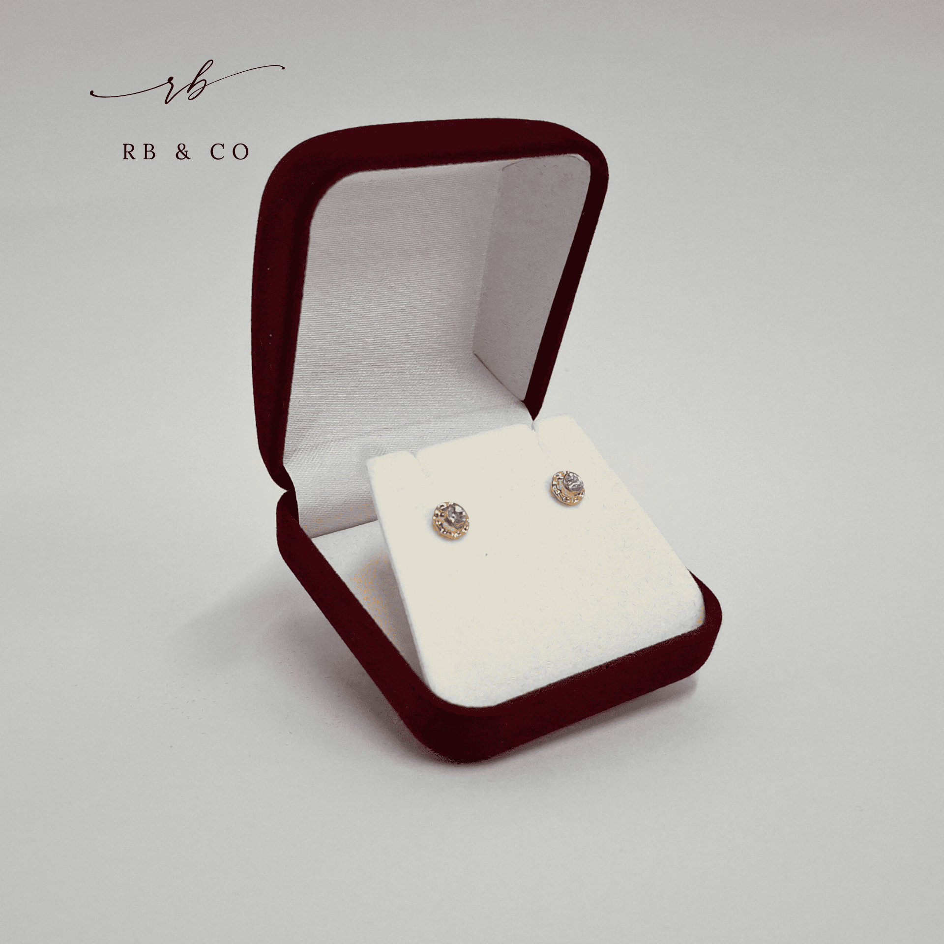 Aros abridores para bebé y niña de oro 14k modelo piedra de circón blanco - 11
