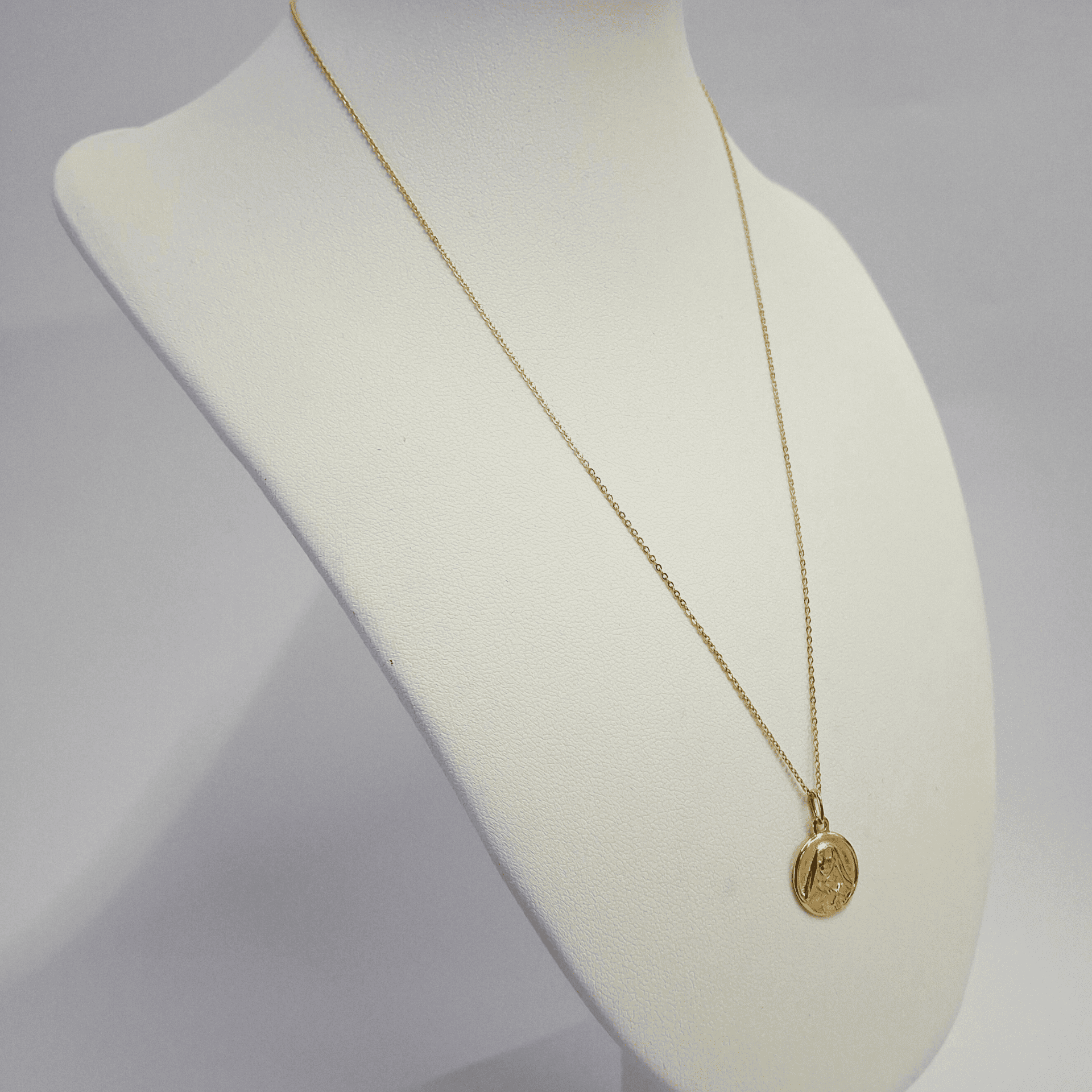 COLLAR MEDALLA VIRGEN, ORO AMARILLO ITALIANO 18K - 3