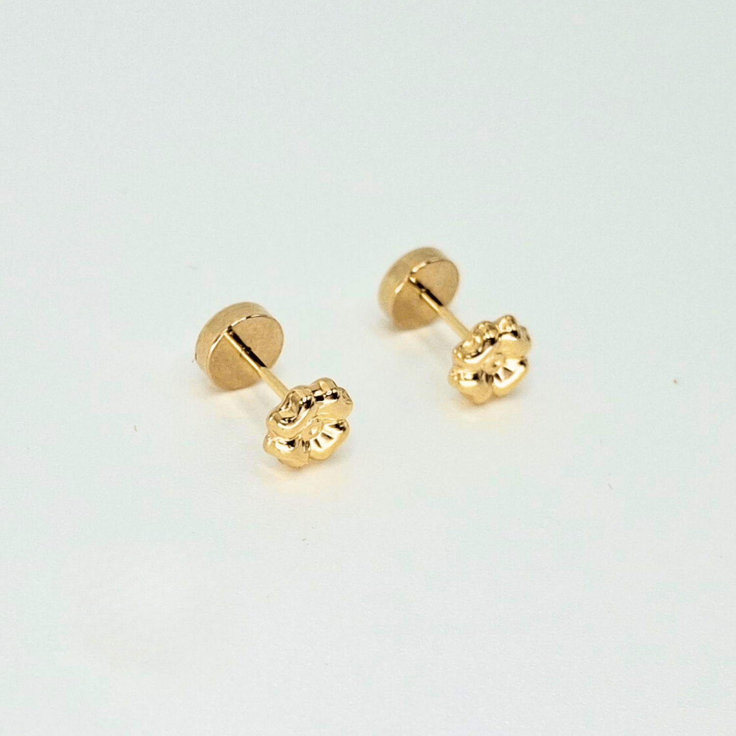 AROS ABRIDORES PARA BEBÉ Y NIÑA, MODELO TREBOL ORO 18K - 1