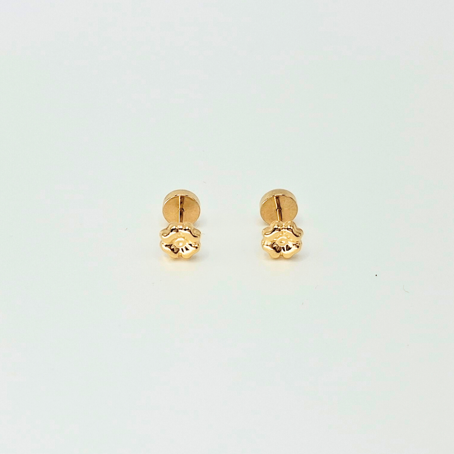 AROS ABRIDORES PARA BEBÉ Y NIÑA, MODELO TREBOL ORO 18K - 2