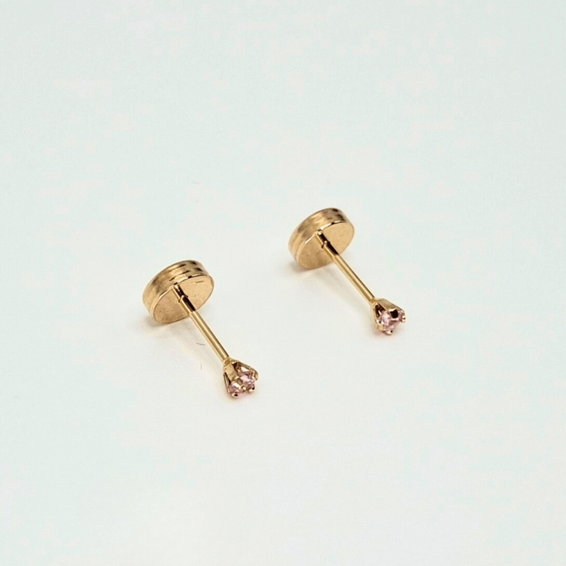 AROS ABRIDORES PARA BEBÉ Y NIÑA, MODELO GRIFA P ROSA, ORO 18K - 1