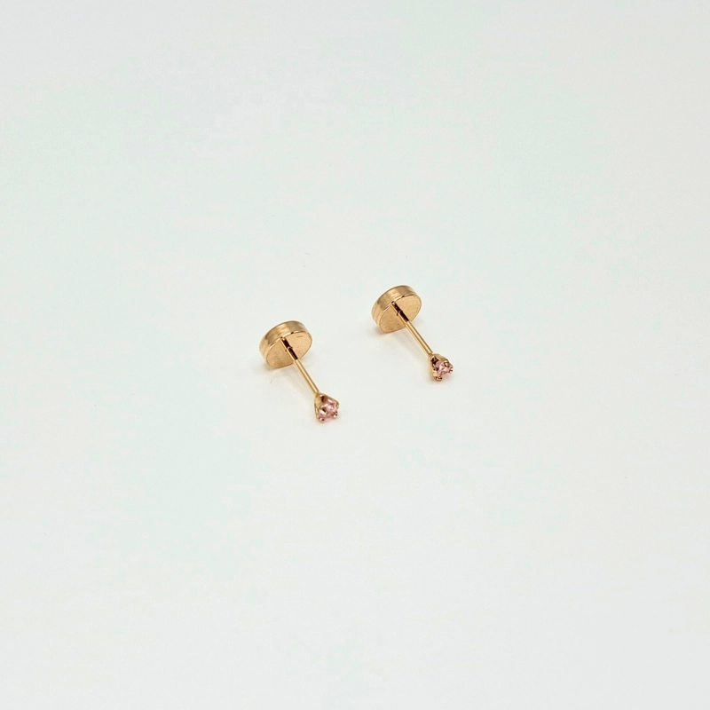 AROS ABRIDORES PARA BEBÉ Y NIÑA, MODELO GRIFA P ROSA, ORO 18K - 4