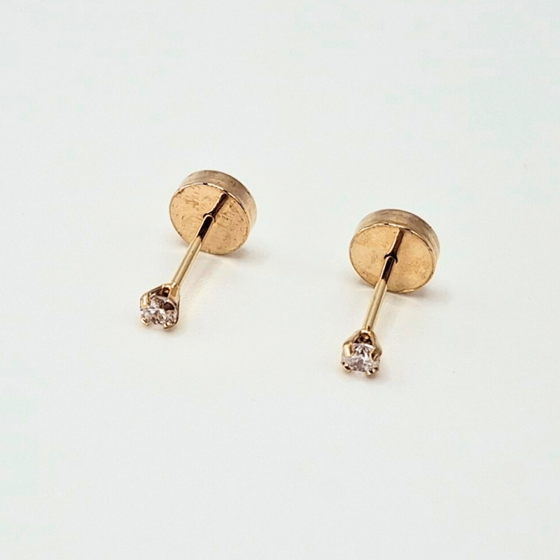 AROS ABRIDORES PARA BEBÉ Y NIÑA, MODELO GRIFA P BLANCO, ORO 18K - 2