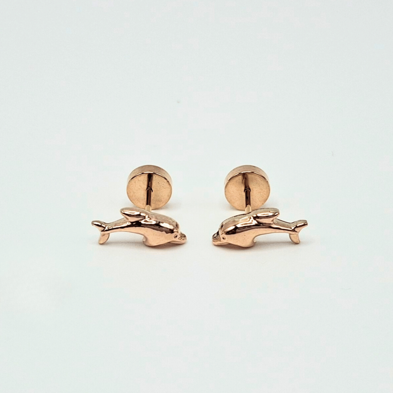 AROS ABRIDORES PARA BEBÉ  Y NIÑA DE ORO 14K MODELO DELFÍN - 1