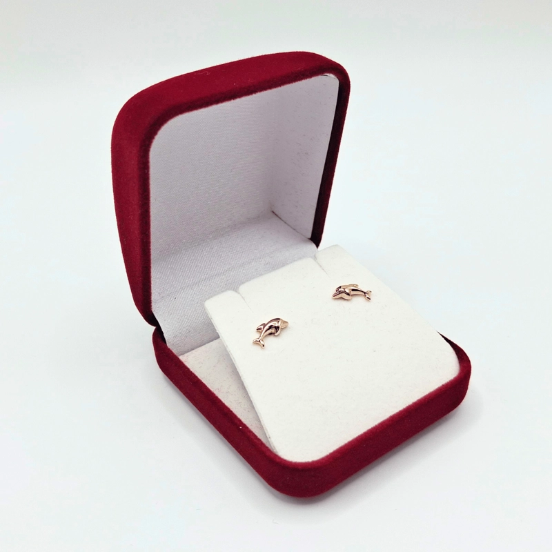 AROS ABRIDORES PARA BEBÉ  Y NIÑA DE ORO 14K MODELO DELFÍN - 3