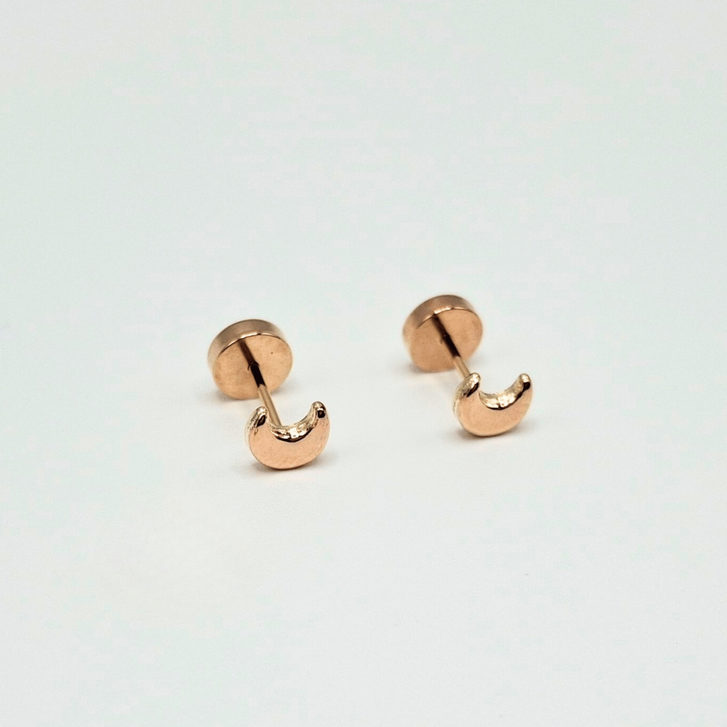 AROS ABRIDORES PARA BEBÉ  Y NIÑA DE ORO 14K MODELO LUNA. - 1
