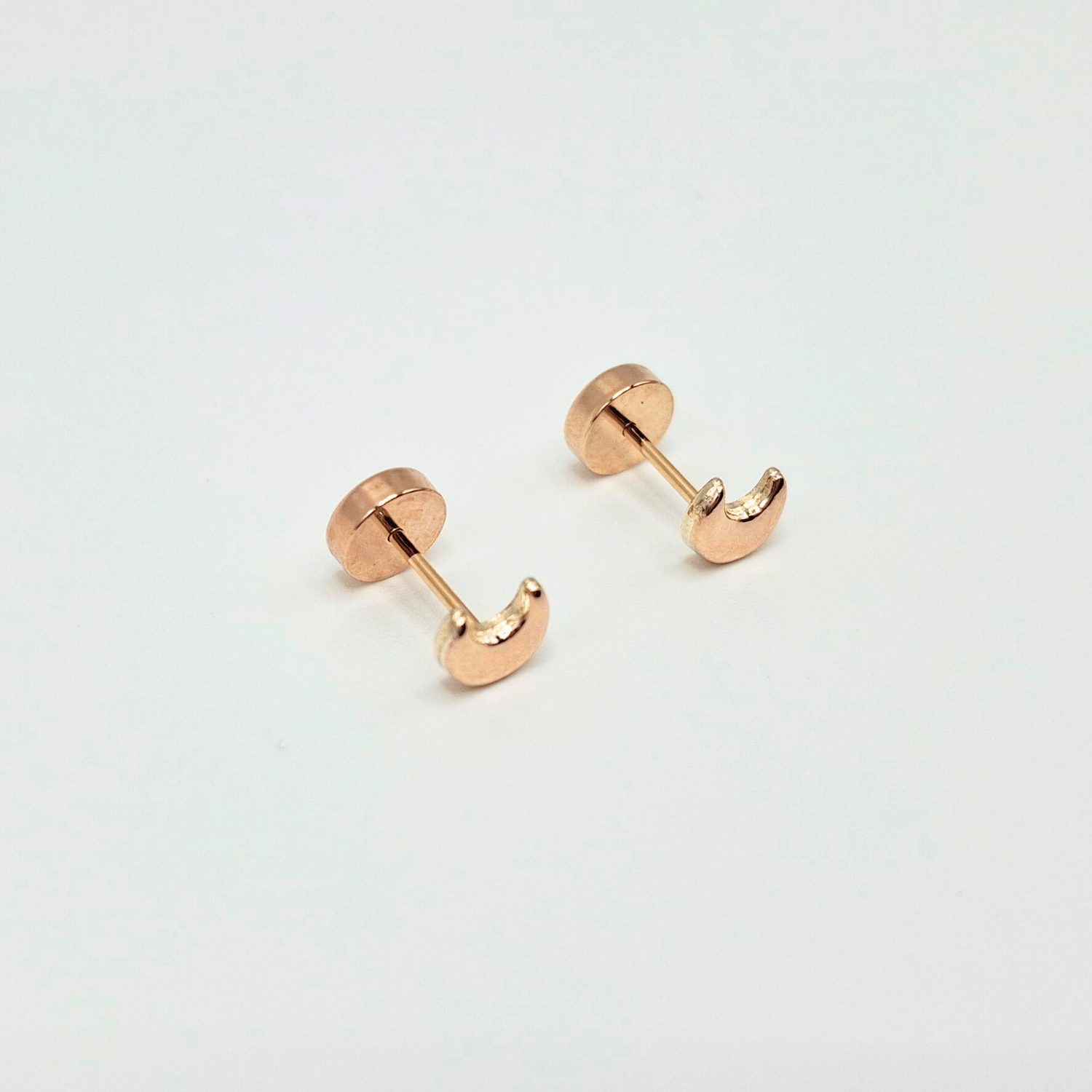 AROS ABRIDORES PARA BEBÉ  Y NIÑA DE ORO 14K MODELO LUNA. - 3