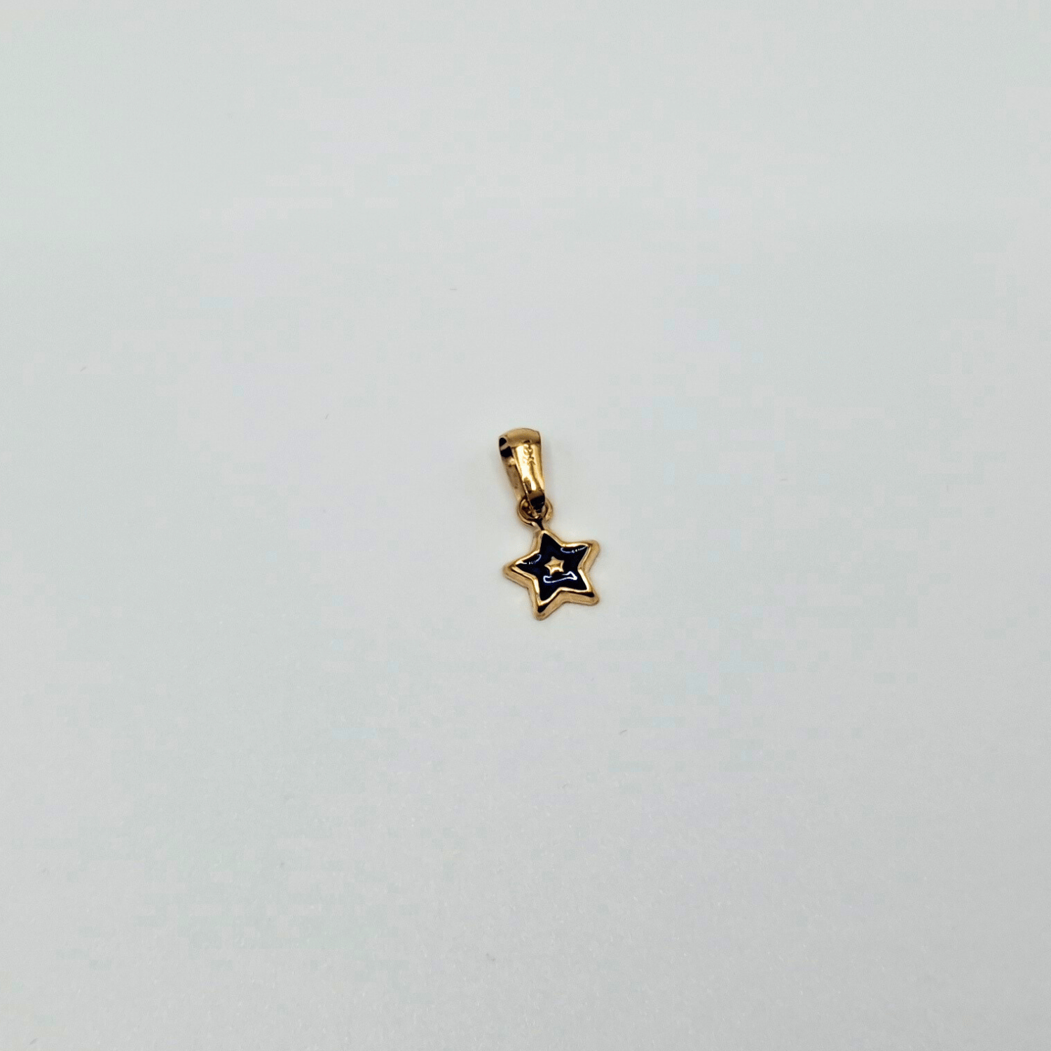 COLGANTE ESTRELLA PEQUEÑA AZUL DE ORO 18K - 2