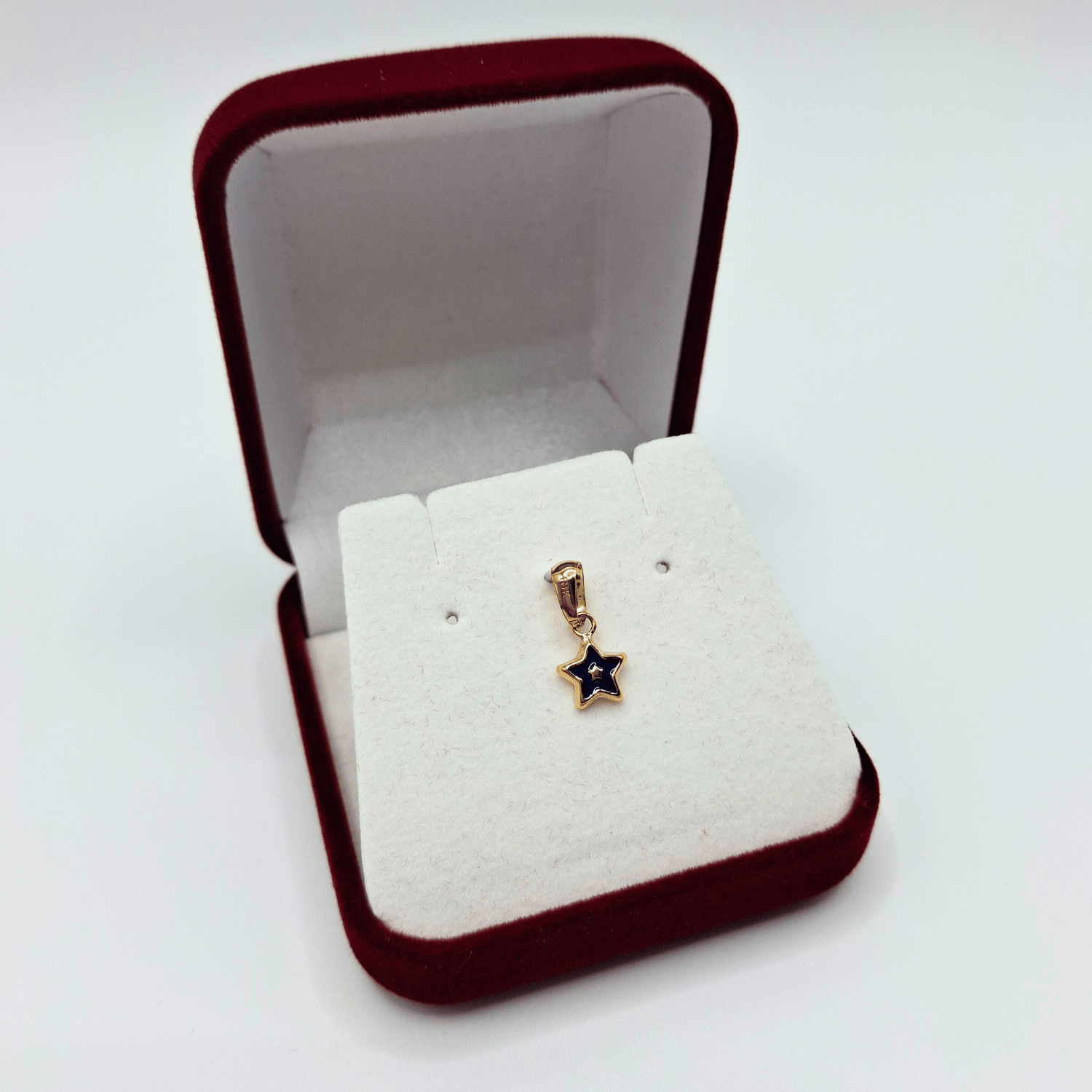 COLGANTE ESTRELLA PEQUEÑA AZUL DE ORO 18K - 4