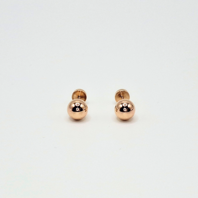 AROS ABRIDORES PARA BEBE  LAMINADOS EN ORO 20K MODELO BOLITA 6,5MM - 4