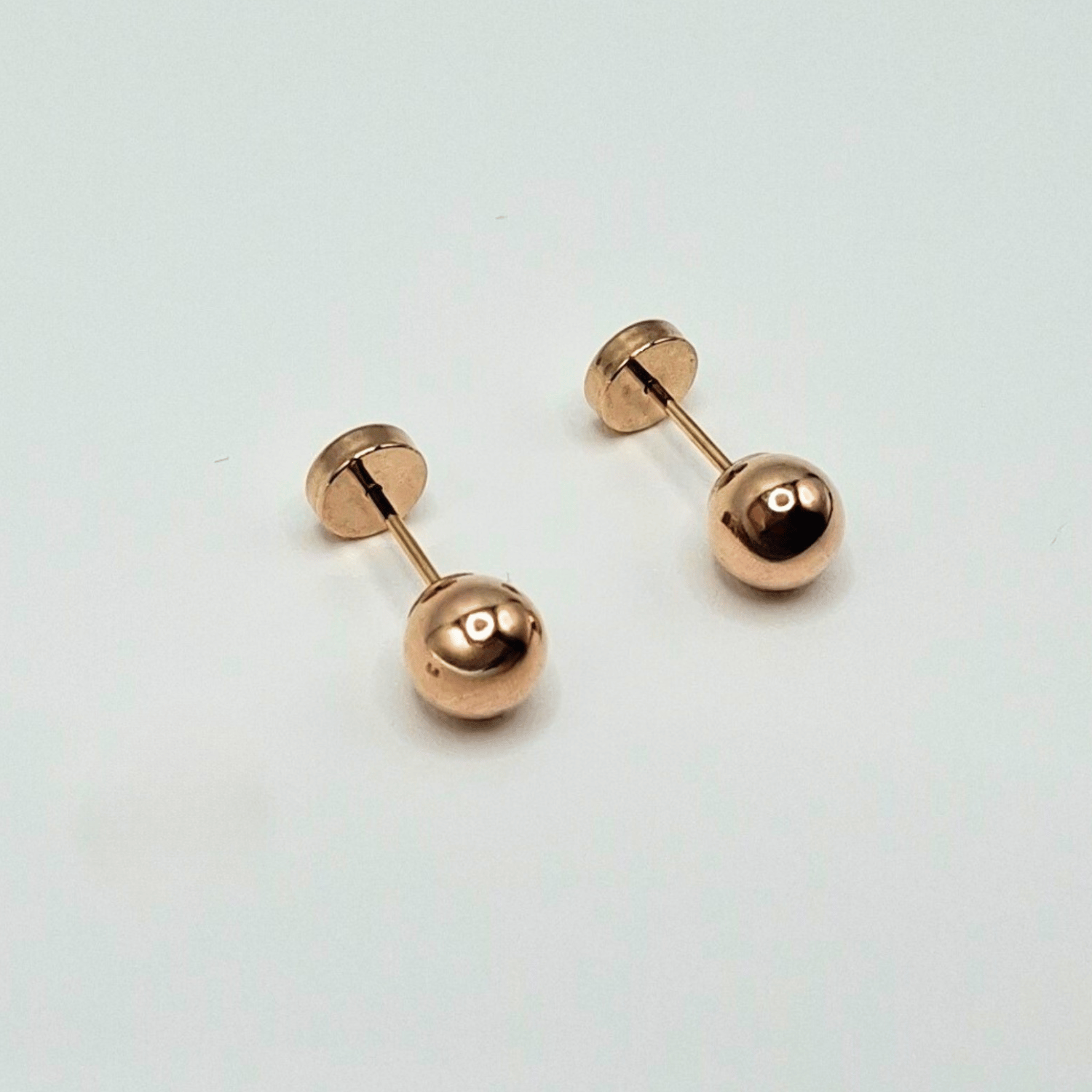 AROS ABRIDORES PARA BEBE  LAMINADOS EN ORO 20K MODELO BOLITA 5,5MM - 1