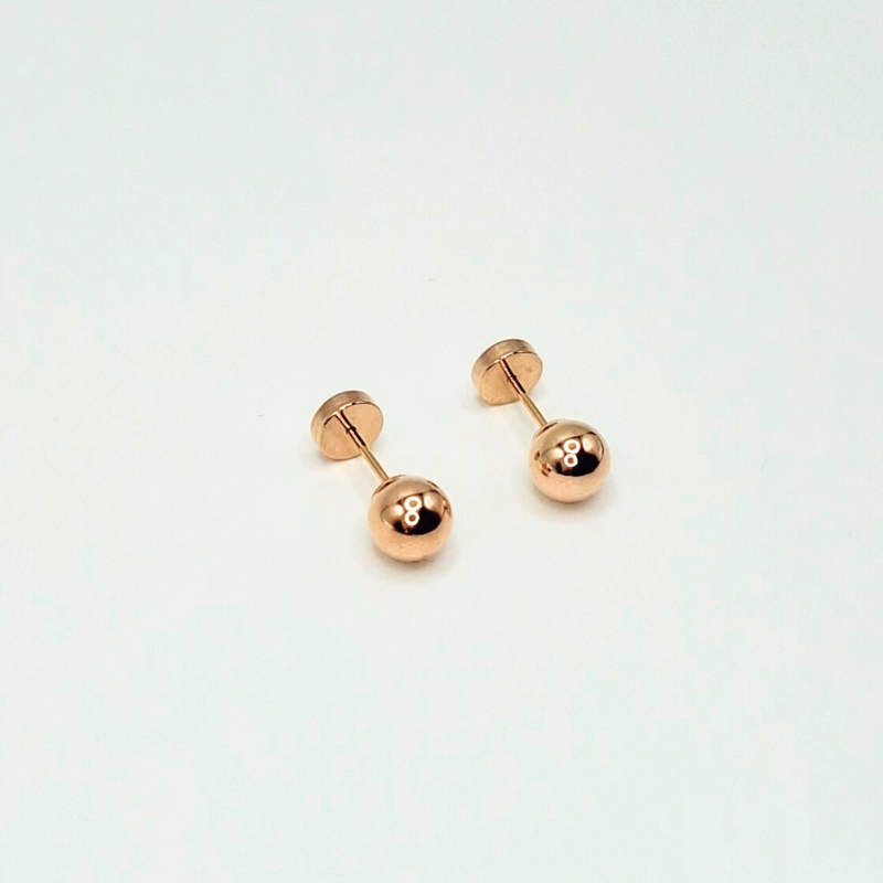 AROS ABRIDORES PARA BEBE  LAMINADOS EN ORO 20K MODELO BOLITA 5,5MM - 2